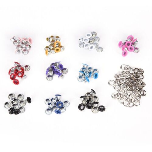 100 * Oeillets En Métal Multicolore Scrapbook Oeillet Aléatoire Couleur Mixte Oeillets En Métal Pour Bricolage Vêtements Oeillets 4.5mm