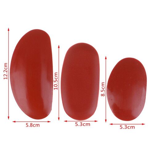 Sculpture En Céramique Faite À La Main, Accessoire D'art Auxiliaire, Rouge, Poterie Et Artiste En Argile, 3 Pièces/Ensemble