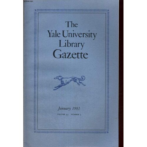 The Yale University Library Gazette. Volume 55 Number 3. Publishing Clarence Day By Alfred A. Knopf.
