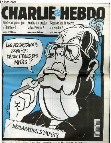 Charlie Hebdo N°140 - Les Assassinats Sont-Ils Deductibles Des Impots ?