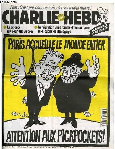 Charlie Hebdo N°311 - Paris Accueille Le Monde Entier Attention Aux Pickpocket