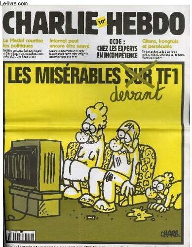 Charlie Hebdo N°429 - Les Miserables Devant Tf1