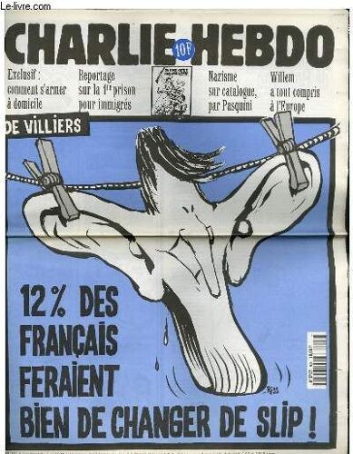 Charlie Hebdo N°103 - 12% Des Francais Feraient Bien De Changer De Slip !