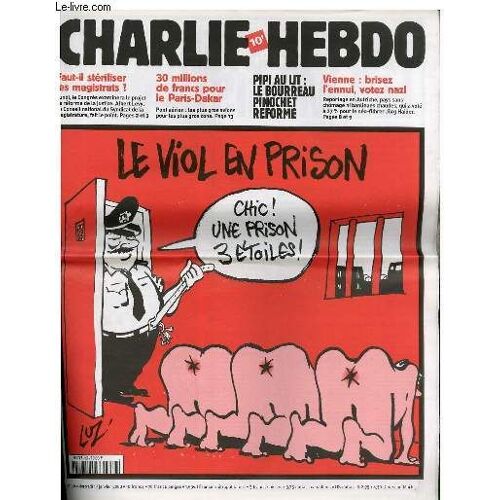 Charlie Hebdo N°396 - Le Viol En Prison Chic ! Une Prison 3 Etoiles