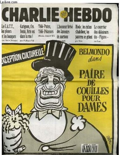 Charlie Hebdo N°69 - Exception Culturelle : Belmondo Dans Paire De Couilles Pour Dames