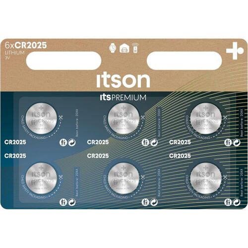 ITSON Pack 6 Piles Bouton Lithium CR2025 3V Idéale Clé de Voiture, Montre