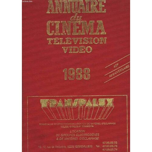 Annuaire Du Cinéma, Télévision, Vidéo