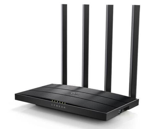 Tp-Link Wifi Routeur Archer C6u Ac1200 Double Ap 4x Glan Usb / 300 Mbps 2.4 / 5 Ghz 867 Mbps Directement Dans La Prise Intérieur, Ap / Client / Déroute