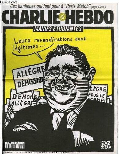 Charlie Hebdo N°330 - Manifs Etudiantes Leur Revendications Sont Legitimes ...