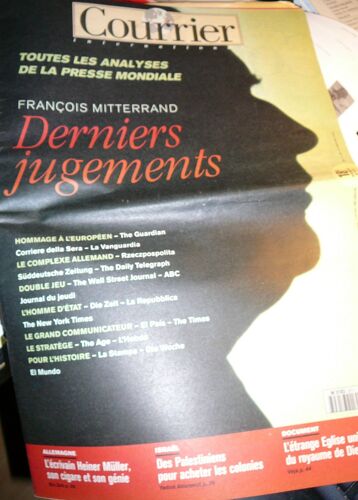 Courrier International  N° 271 : François Mitterrand - Derniers Jugements