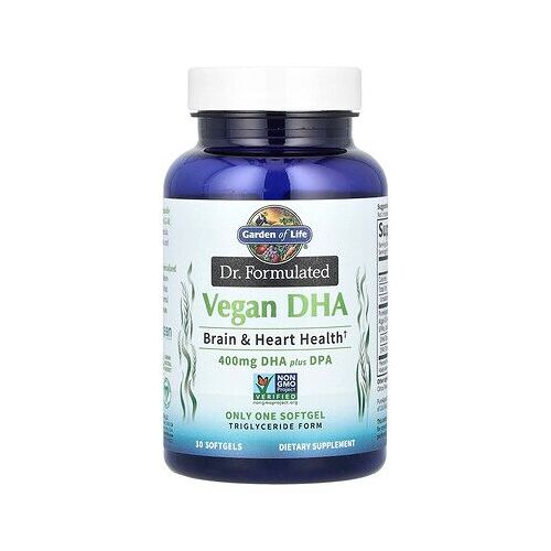 Garden Of Life Dr. Formulated Vegan Dha Plus Dpa, 30 Softgels 