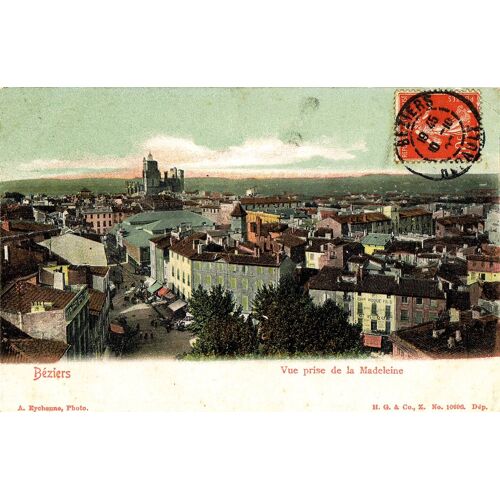 Carte Postale Ancienne, France, Hérault ( 34 ), Béziers, Vue Prise De La Madeleine