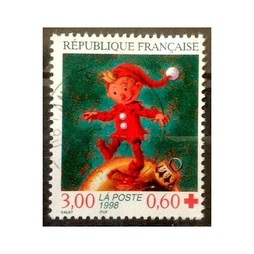 Croix Rouge 1998 - Lutin Marchant Sur Boule Dorée 3,00+0,60 (Très Joli N° 3199) Obl - France Année 1998 - Brn83 - N33039