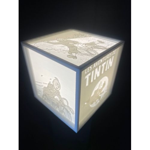 Tintin boîte lumineuse 3D led 