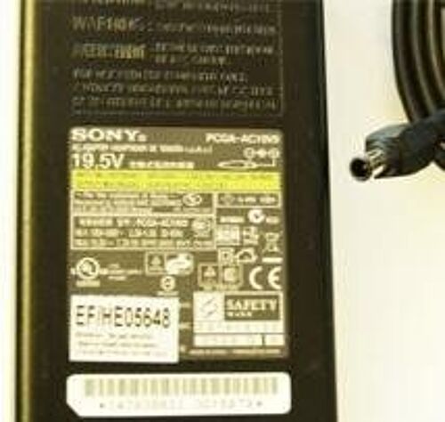 EF ORSY001 - Adaptateur secteur - CA 100-240 V - pour Sony VAIO PCG-GRT816, K115, K15, K195, K23, K30, K31, K315, K33, K35, K50, K70, K71