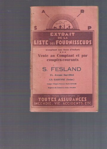Extrait De La Liste Des Fournisseurs Acceptant Nos Bons D'achat