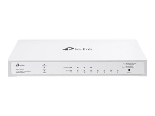 TP-Link Festa FS308GP V1 - Commutateur - intelligent - 4 x 10/100/1000 (PoE+) + 4 x 10/100/1000 - de bureau, fixation murale - PoE+ (62 W)