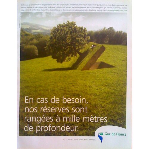 Publicité Ancienne (Septembre 2004) Pour " Gaz De France "