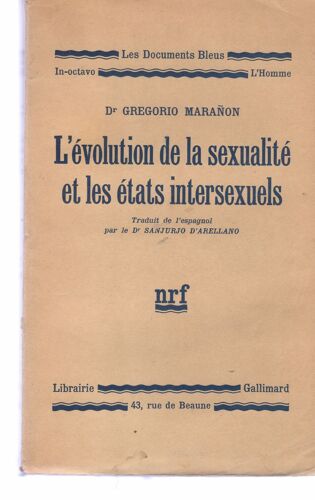 L'evolution De La Sexualite Et Les Etats Intersexuels