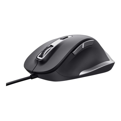 Trust Fyda Souris Filaire 600-5000 DPI, 6 Boutons, Câble 150cm, Ergonomique USB - Noir