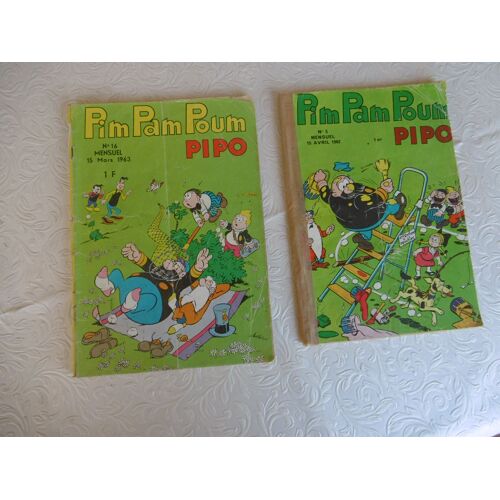 Lot De 2 Mensuels Pim Pam Poum Pipo N 5 ( 1962 ) + Pim Pam Poum Pipo N 16 ( 1963 )