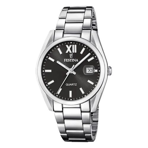 Montre Festina Classique Acier Cadran Noir