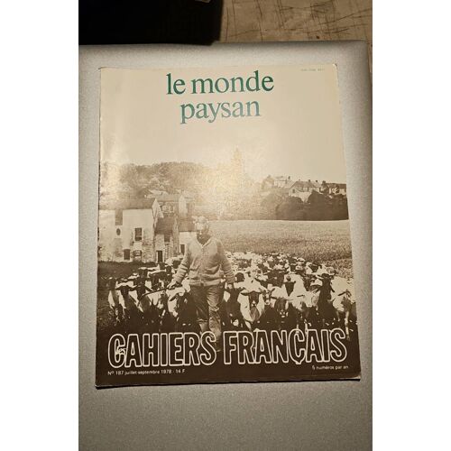 Le Monde Paysan Cahiers Français N°187 Septembre 1978..