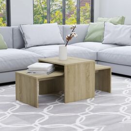 Vidaxl Ensemble De Tables Basses Chêne Sonoma Bois D’Ingénierie