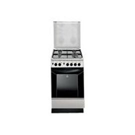 Indesit K3G210(X)/FR - Cuisinière - pose libre - largeur : 50 cm - profondeur : 60 cm - hauteur : 85 cm - avec système auto-nettoyant - acier inoxydable