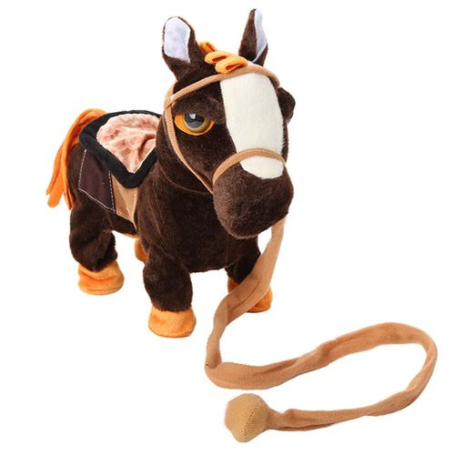 Enfants Électrique Cheval En Peluche Jouet Danse Chant Interactif Animal De Compagnie Cheval De Marche Avec Télécommande Laisse Poupée Jouets #40