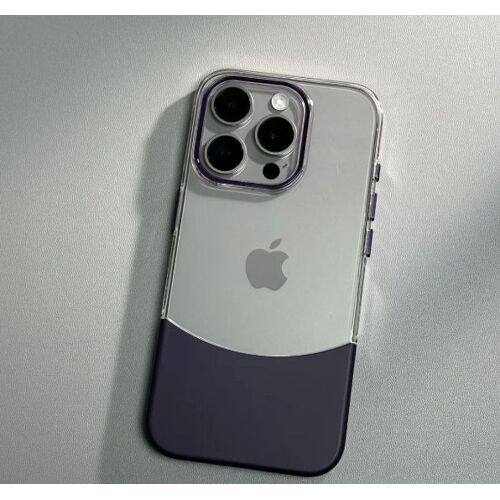 Coque pour iphone 15 Pro Max,coque PC,coque de protection anti-chute couleur épissure - Mauve