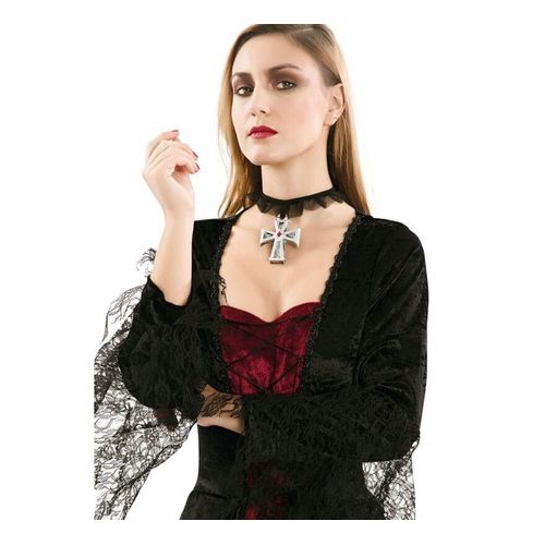 Collier Avec Croix Gothique De 8 Cm
