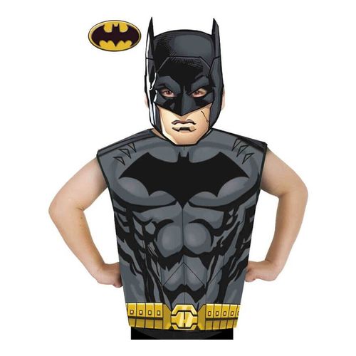 Kit De Déguisement De Batman Pour Enfant: Masque Et T-Shirt (Taille 3-6a)