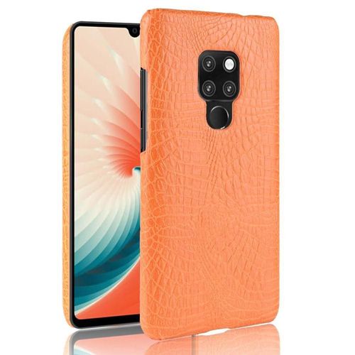 Classique Élégant Étui Pour Huawei Mate 20 X Housse De Protection Compatibilité Mode Classique D'alligator Anti Éraflure - Couleur Orange