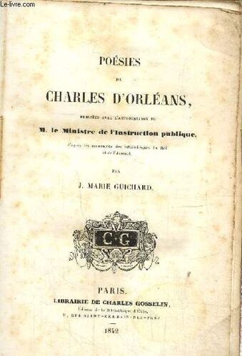 Poésies De Charles D Orléans