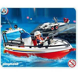 70147 Playmobil Bateau de sauvetage et Pompiers