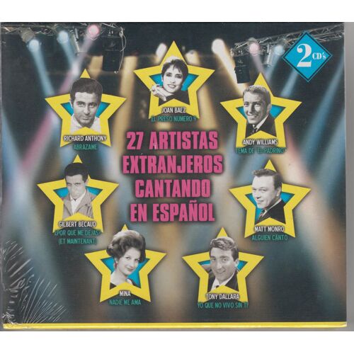 Bécaud Ferrer R. Anthony M. Laforet Mina Baez Etc Double Cd Spain Chantent En Espagnol