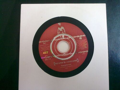 No One Is Innocent - Epargne-Moi - 1 Track Cd  - Card Sleeve - 1977