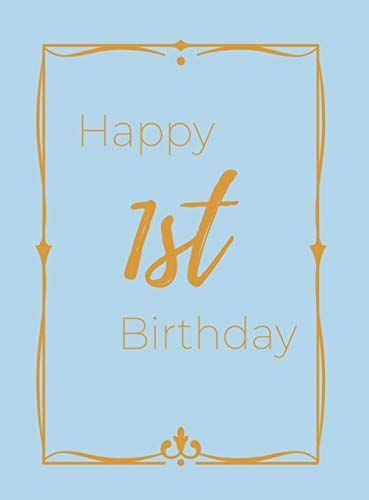 Happy 1st Birthday Guest Book (Hardcover)