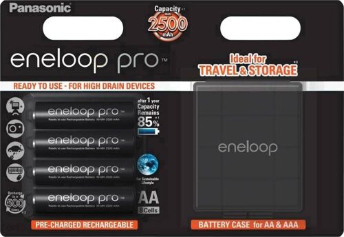 1x4 Panasonic Eneloop Pro Mignon AA 2500 mAh + Akkubox