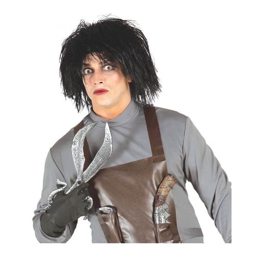 Perruque Noir Homme Ciseaux Pour Halloween