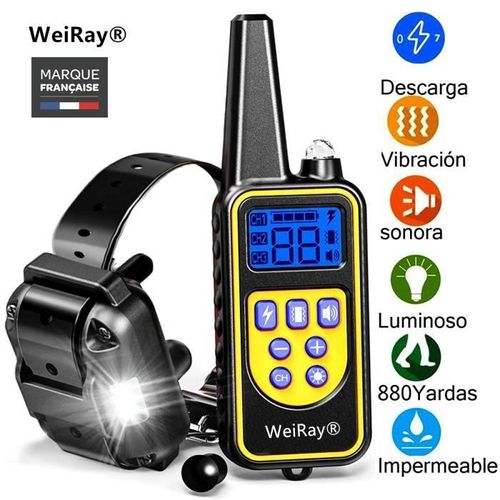 Collier Electrique D'entraînement De Chien, Weiray - Collier De Dressage Télécommande Etanche Et Rechargeable 800m