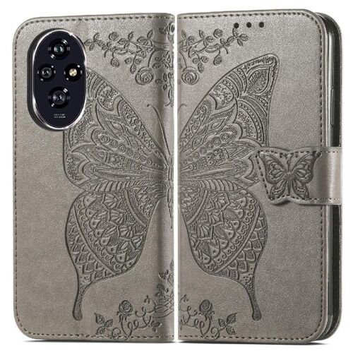 Flip Étui Pour Honneur 200 Affaires Multi-Couleur Aile Portefeuille Papillon - Gris