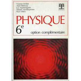 Physique 6e Année Option Complémentaire