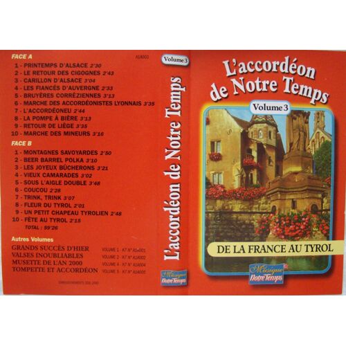 L'accordéon De Notre Temps Vol 2 De La France Au Tyrol  K7 Audio