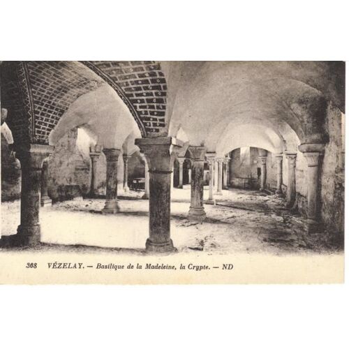 Cpa Vézelay " Basilique De La Madeleine - La Crypte "