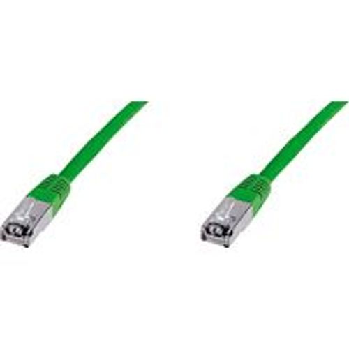 DIGITUS Premium - Cordon de raccordement - RJ-45 (M) pour RJ-45 (M) - 0.5 m - SFTP - CAT 5e - démarré - vert