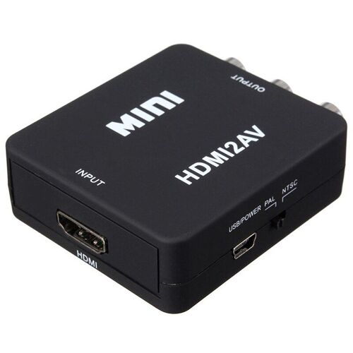 Promotion! Adaptateur Mini Hdmi Vers Rca, Convertisseur Audio Et Vidéo Av 720p 1080p
