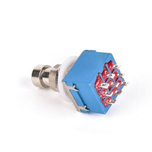 1pc guitare effet commutateurs 9 broches 3PDT guitare effets pédale boîte Stomp pied interrupteur en métal véritable dérivation