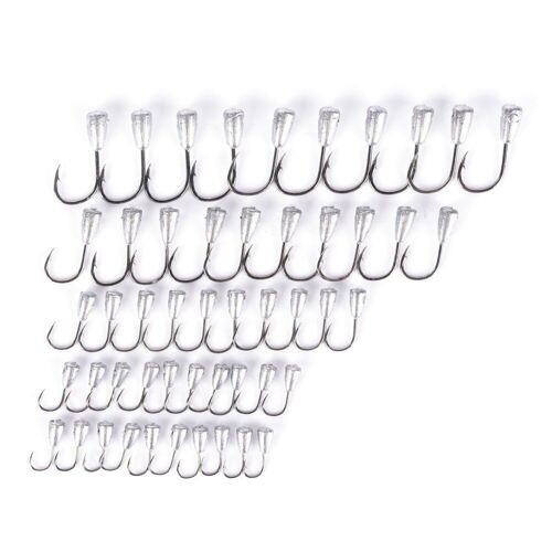 10 Pièces Ou 50pcs Hiver Pêche Sur Glace Leurre Crochet Plomb Tête Crochet Appât Gabarits Matériel De Pêche